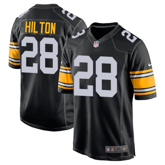 Men's Nike Pittsburgh Steelers #28 Mike Hilton Game Black Alternate NFL Jersey - Ujersey
