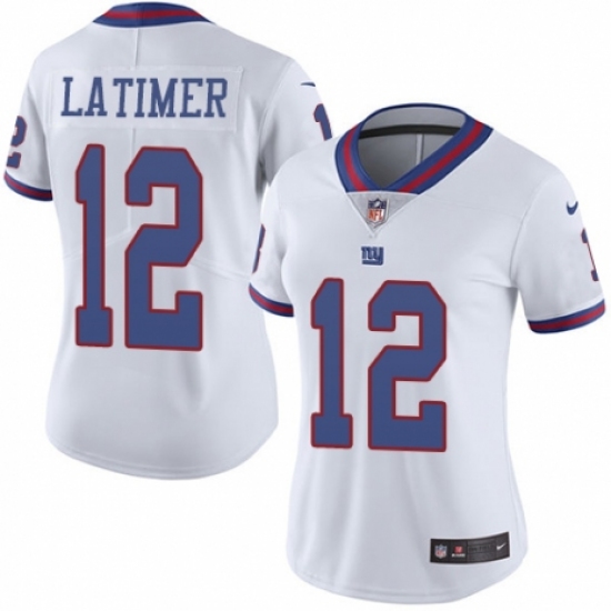 Women's Nike New York Giants #12 Cody Latimer Limited White Rush Vapor Untouchable NFL Jersey - Ujersey