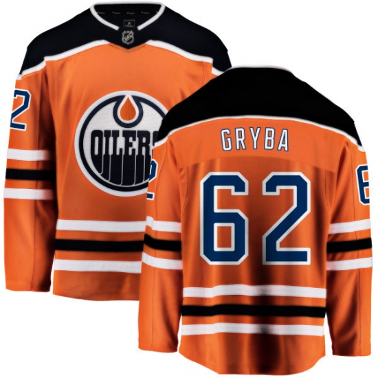 Men's Edmonton Oilers #62 Eric Gryba Fanatics Branded Orange Home Breakaway NHL Jersey - Ujersey