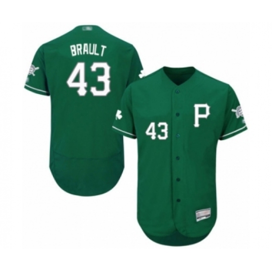 Men's Pittsburgh Pirates #43 Steven Brault Green Celtic Flexbase Authentic Collection Baseball Player Jersey