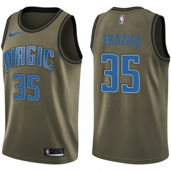 Men's Nike Orlando Magic #35 Melvin Frazier Swingman Green Salute to Service NBA Jersey - Ujersey