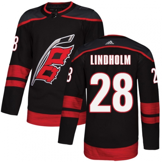 Men's Adidas Carolina Hurricanes #28 Elias Lindholm Premier Black Alternate NHL Jersey - Ujersey