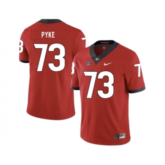 Georgia Bulldogs 73 Greg Pyke Red Nike College Football Jersey - Ujersey