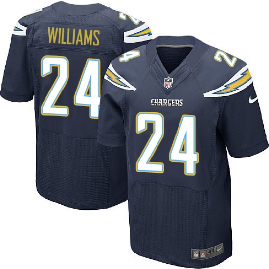 Men's Nike Los Angeles Chargers #24 Trevor Williams Elite Navy Blue Team Color NFL Jersey - Ujersey