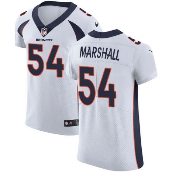 Men's Nike Denver Broncos #54 Brandon Marshall White Vapor Untouchable Elite Player NFL Jersey - Ujersey