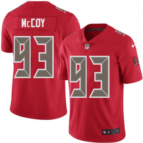 Men's Nike Tampa Bay Buccaneers #93 Gerald McCoy Elite Red Rush Vapor Untouchable NFL Jersey - Ujersey