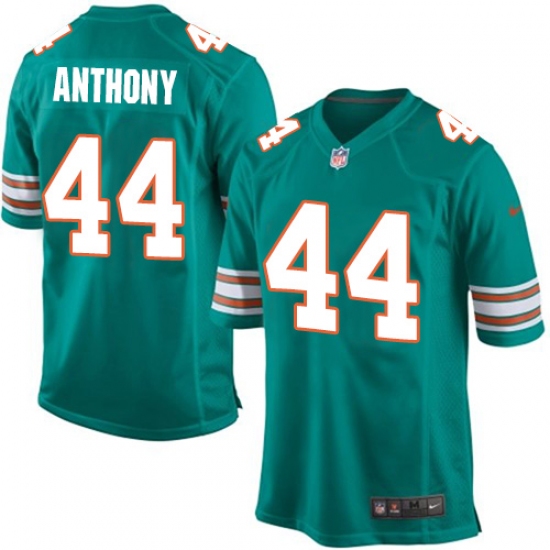 Men's Nike Miami Dolphins #44 Stephone Anthony Game Aqua Green Alternate NFL Jersey - Ujersey