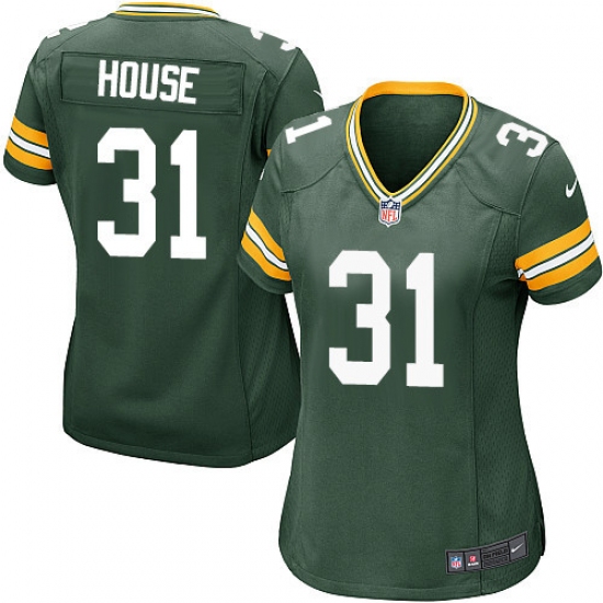Women's Nike Green Bay Packers #31 Davon House Game Green Team Color NFL Jersey - Ujersey