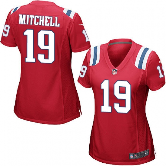 Women's Nike New England Patriots #19 Malcolm Mitchell Game Red Alternate NFL Jersey - Ujersey