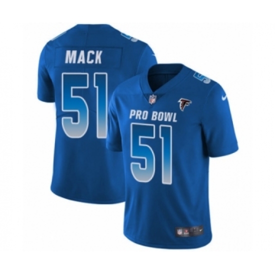 Men's Nike Atlanta Falcons #51 Alex Mack Limited Royal Blue NFC 2019 Pro Bowl NFL Jersey - Ujersey