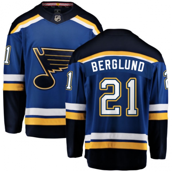 Men's St. Louis Blues #21 Patrik Berglund Fanatics Branded Royal Blue Home Breakaway NHL Jersey - Ujersey