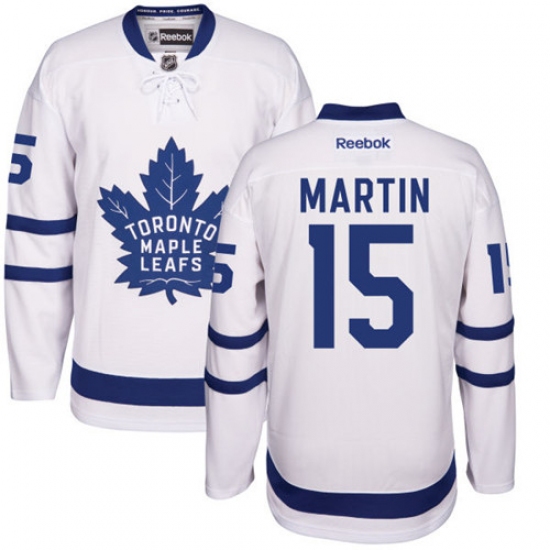 Youth Reebok Toronto Maple Leafs #15 Matt Martin Authentic White Away NHL Jersey - Ujersey