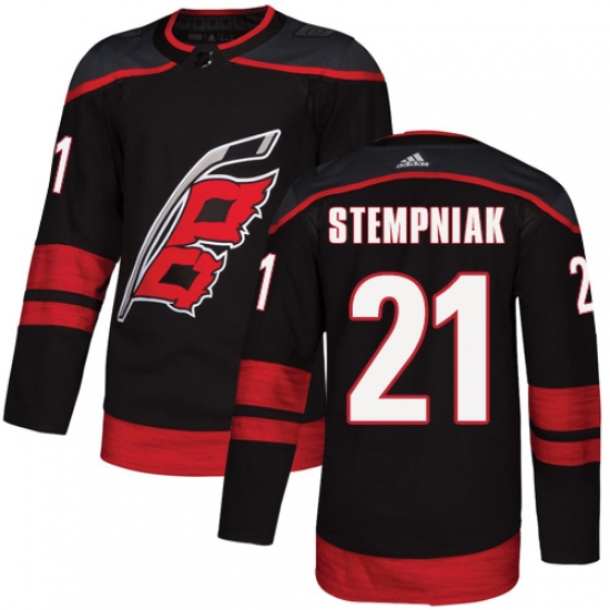 Youth Adidas Carolina Hurricanes #21 Lee Stempniak Premier Black Alternate NHL Jersey - Ujersey