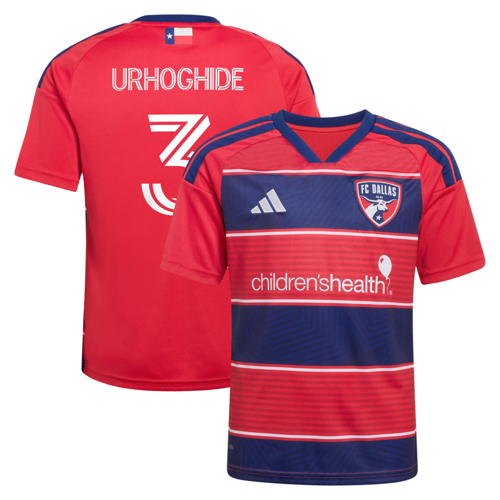 Youth FC Dallas Osaze Urhoghide adidas Red 2026 DNA Kit Replica Jersey - Ujersey