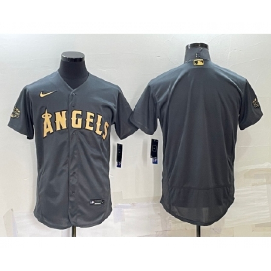 Men's Los Angeles Angels Blank Grey 2022 All Star Stitched Flex Base Nike Jersey - Ujersey