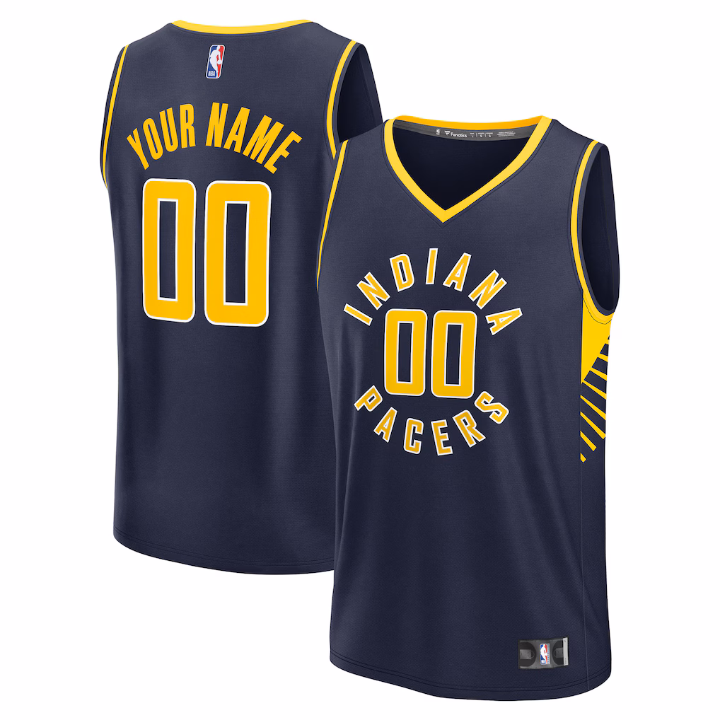 Men's Indiana Pacers Fanatics Navy Fast Break Custom Jersey - Icon Edition - ujerseystore