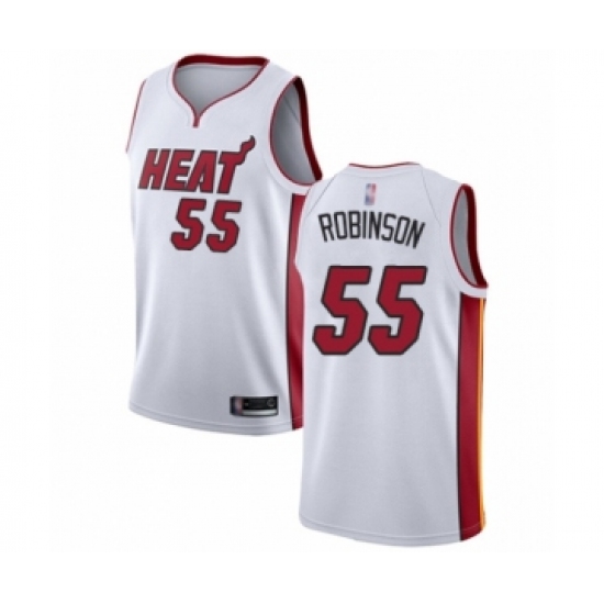 Youth Miami Heat #55 Duncan Robinson Swingman White Basketball Jersey - Association Edition - Ujersey