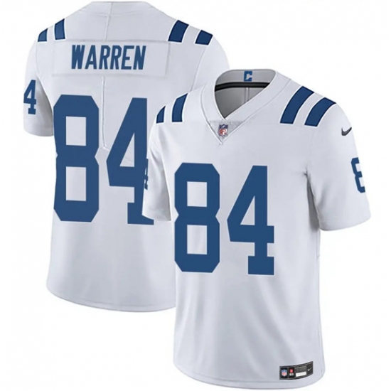 Men's Indianapolis Colts #84 Tyler Warren White Vapor Limited Football Stitched Jersey - Ujersey