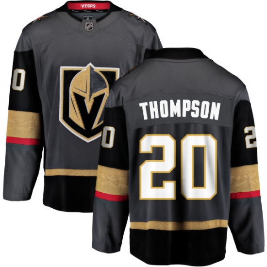 Youth Vegas Golden Knights #20 Paul Thompson Authentic Black Home Fanatics Branded Breakaway NHL Jersey - Ujersey