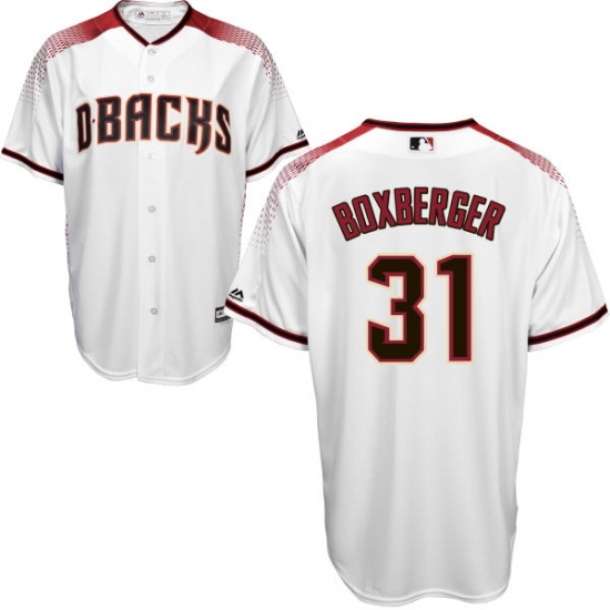Men's Majestic Arizona Diamondbacks #31 Brad Boxberger Replica White Home Cool Base MLB Jersey - Ujersey