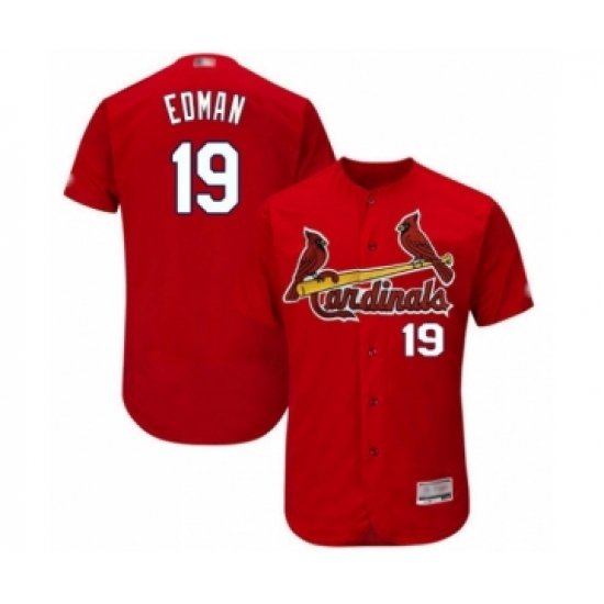 Men's St. Louis Cardinals #19 Tommy Edman Red Alternate Flex Base Authentic Collection Baseball Player Jersey - Ujersey