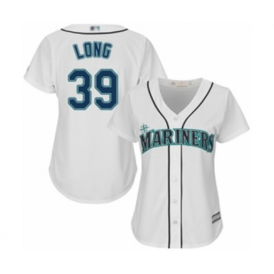 Women's Seattle Mariners #39 Shed Long Authentic White Home Cool Base Baseball Player Jersey - Ujersey