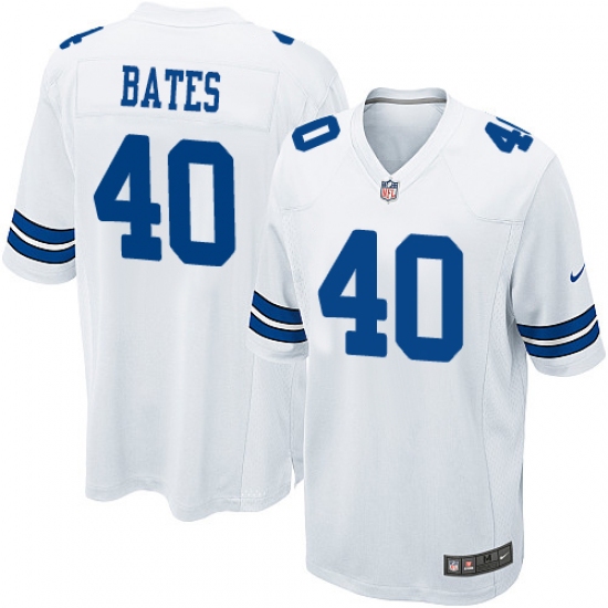Men's Nike Dallas Cowboys #40 Bill Bates Game White NFL Jersey - Ujersey