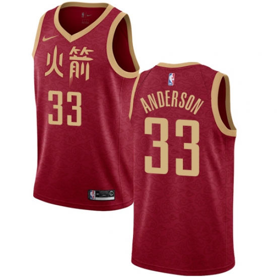 Youth Nike Houston Rockets #33 Ryan Anderson Swingman Red NBA Jersey - 2018 19 City Edition - Ujersey