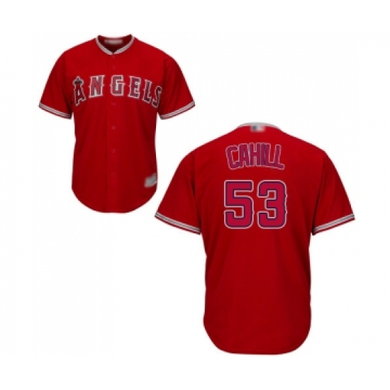Youth Los Angeles Angels of Anaheim #53 Trevor Cahill Replica Red Alternate Cool Base Baseball Jersey - Ujersey