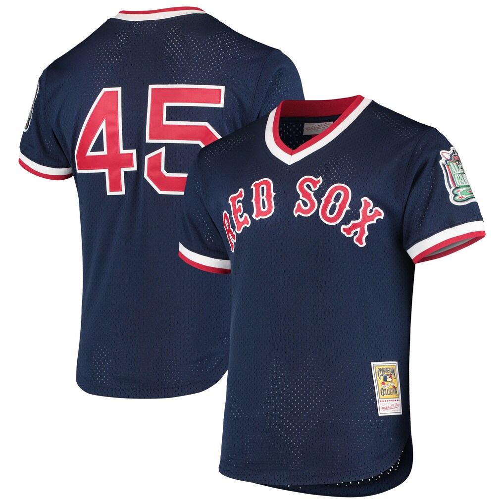 Men's Boston Red Sox Pedro Martinez Mitchell & Ness Navy Authentic Batting Practice Jersey - ujerseystore