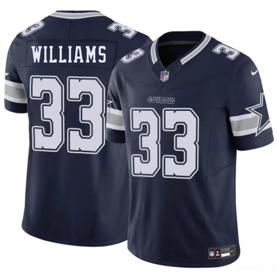 Men's Dallas Cowboys #33 Javonte Williams Navy 2025 F.U.S.E. Vapor Untouchable Limited Football Stitched Jersey - Ujersey