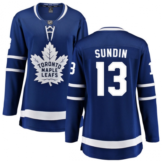 Women's Toronto Maple Leafs #13 Mats Sundin Fanatics Branded Royal Blue Home Breakaway NHL Jersey - Ujersey