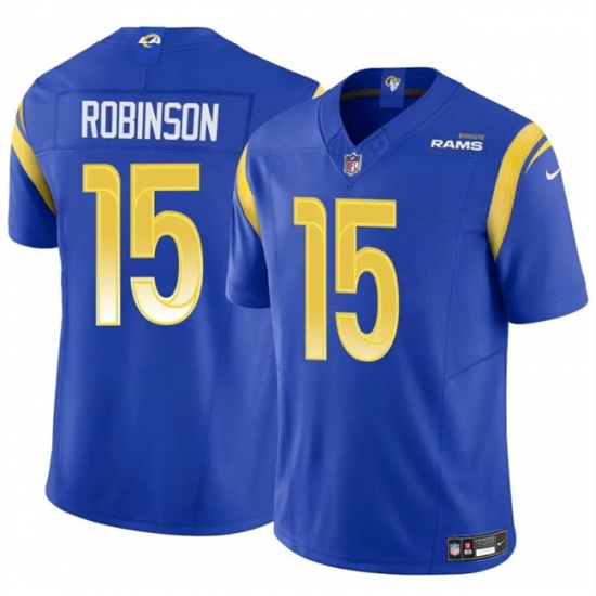 Men's Los Angeles Rams #15 Demarcus Robinson Blue 2024 F.U.S.E. Vapor Untouchable Stitched Football Jersey - Ujersey