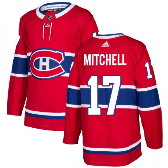 Youth Adidas Montreal Canadiens #17 Torrey Mitchell Premier Red Home NHL Jersey - Ujersey