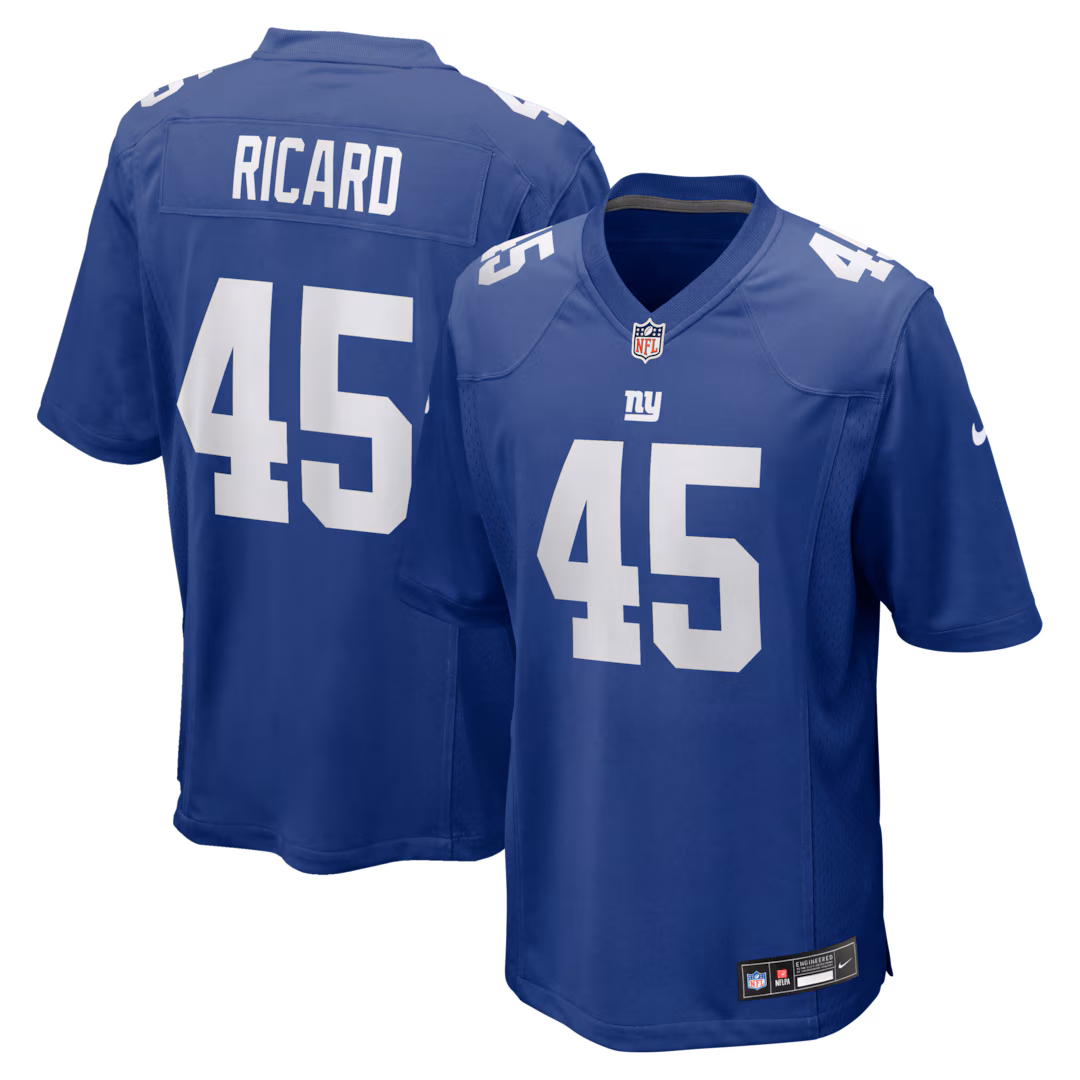 Men's New York Giants Patrick Ricard Nike Royal Team Game Jersey