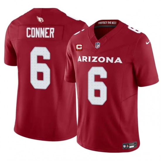 Men's Arizona Cardinals #6 James Conner Red 2024 F.U.S.E. With 3-Star C Vapor Untouchable Limited Football Stitched Jersey - Ujersey