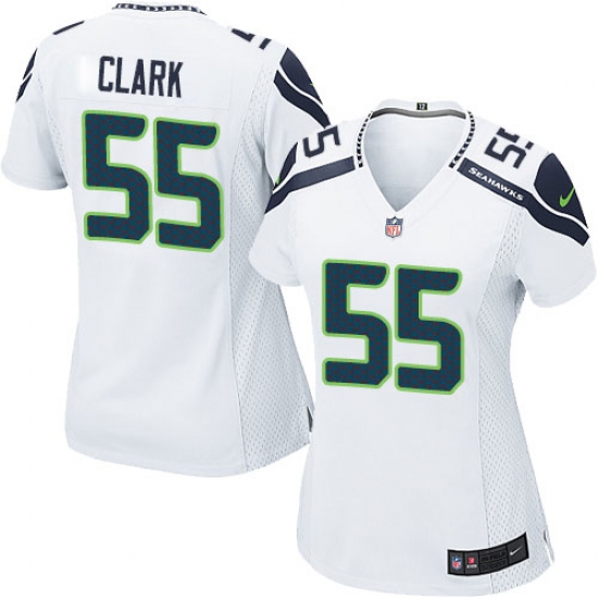 Women's Nike Seattle Seahawks #55 Frank Clark Game White NFL Jersey - Ujersey