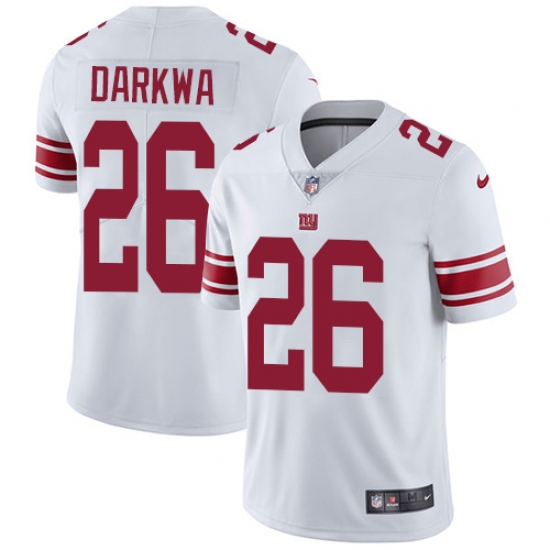 Youth Nike New York Giants #26 Orleans Darkwa White Vapor Untouchable Elite Player NFL Jersey - Ujersey