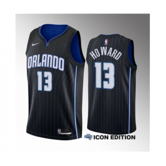 Men's Orlando Magic #13 Jett Howard Black 2023 Draft Icon Edition Stitched Basketball Jersey - Ujersey