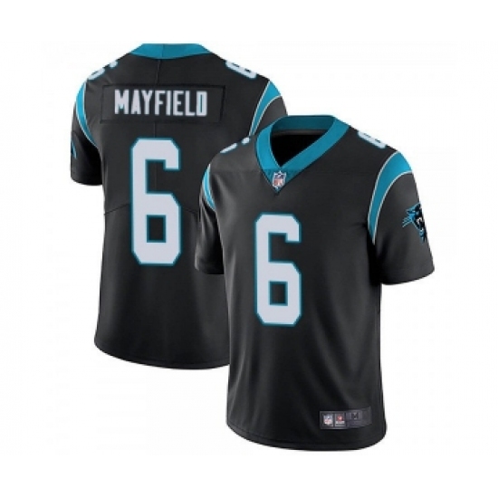 Men's Carolina Panthers #6 Baker Mayfield Black Vapor Untouchable Limited Stitched Jersey - Ujersey