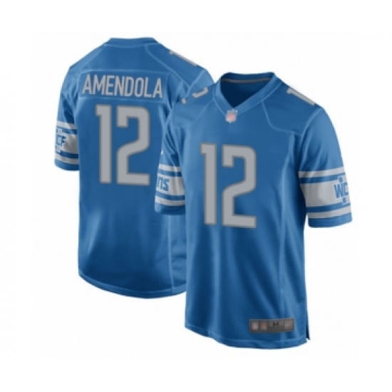 Men's Detroit Lions #12 Danny Amendola Game Blue Team Color Football Jersey - Ujersey