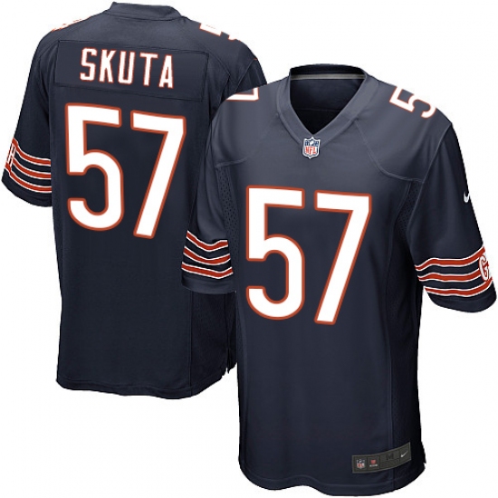 Men's Nike Chicago Bears #57 Dan Skuta Game Navy Blue Team Color NFL Jersey - Ujersey