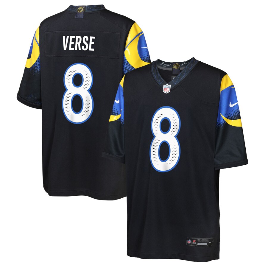 Youth Los Angeles Rams Jared Verse Nike Midnight Blue 2025 Rivalries Collection Game Jersey - Ujersey