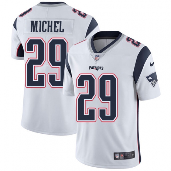 Men's Nike New England Patriots #29 Sony Michel White Vapor Untouchable Limited Player NFL Jersey - Ujersey