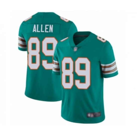 Youth Miami Dolphins #89 Dwayne Allen Aqua Green Alternate Vapor Untouchable Limited Player Football Jersey - Ujersey