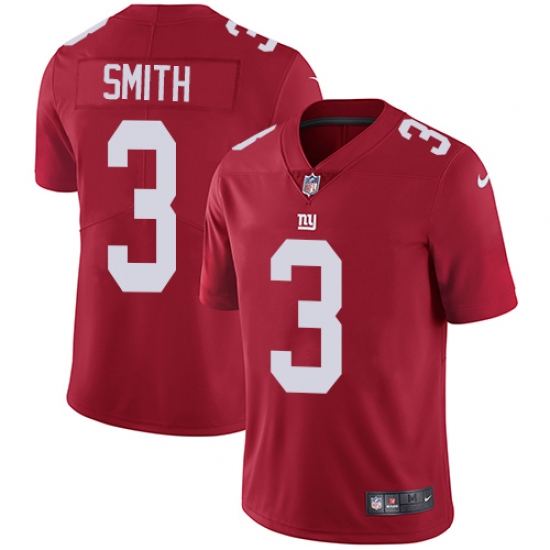 Youth Nike New York Giants #3 Geno Smith Red Alternate Vapor Untouchable Limited Player NFL Jersey - Ujersey