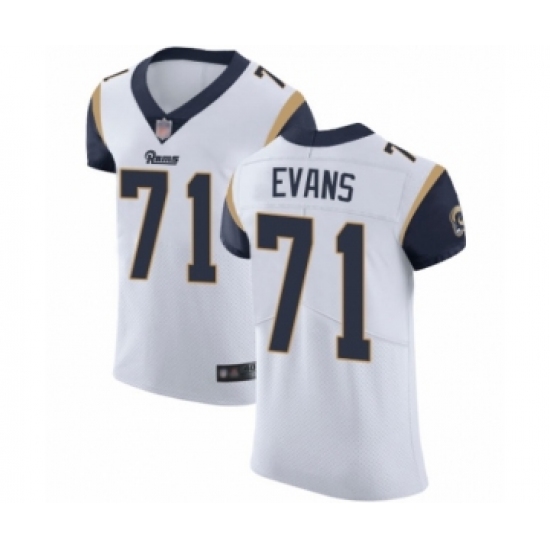 Men's Los Angeles Rams #71 Bobby Evans White Vapor Untouchable Elite Player Football Jersey - Ujersey
