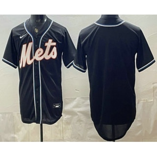 Men's New York Mets Blank 2026 Black Fashion Cool Base Jersey - Ujersey