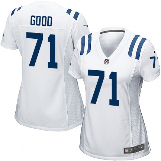 Women's Nike Indianapolis Colts #71 Denzelle Good Game White NFL Jersey - Ujersey