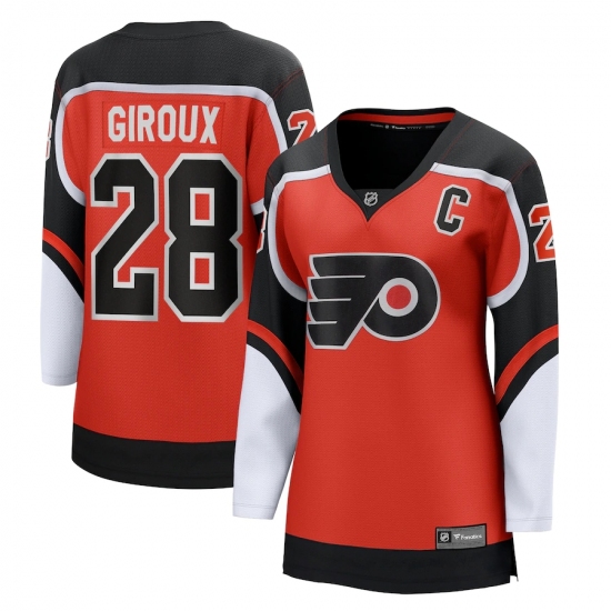 Women's Philadelphia Flyers #28 Claude Giroux Fanatics Branded Orange 2020-21 Special Edition Breakaway Player Jersey